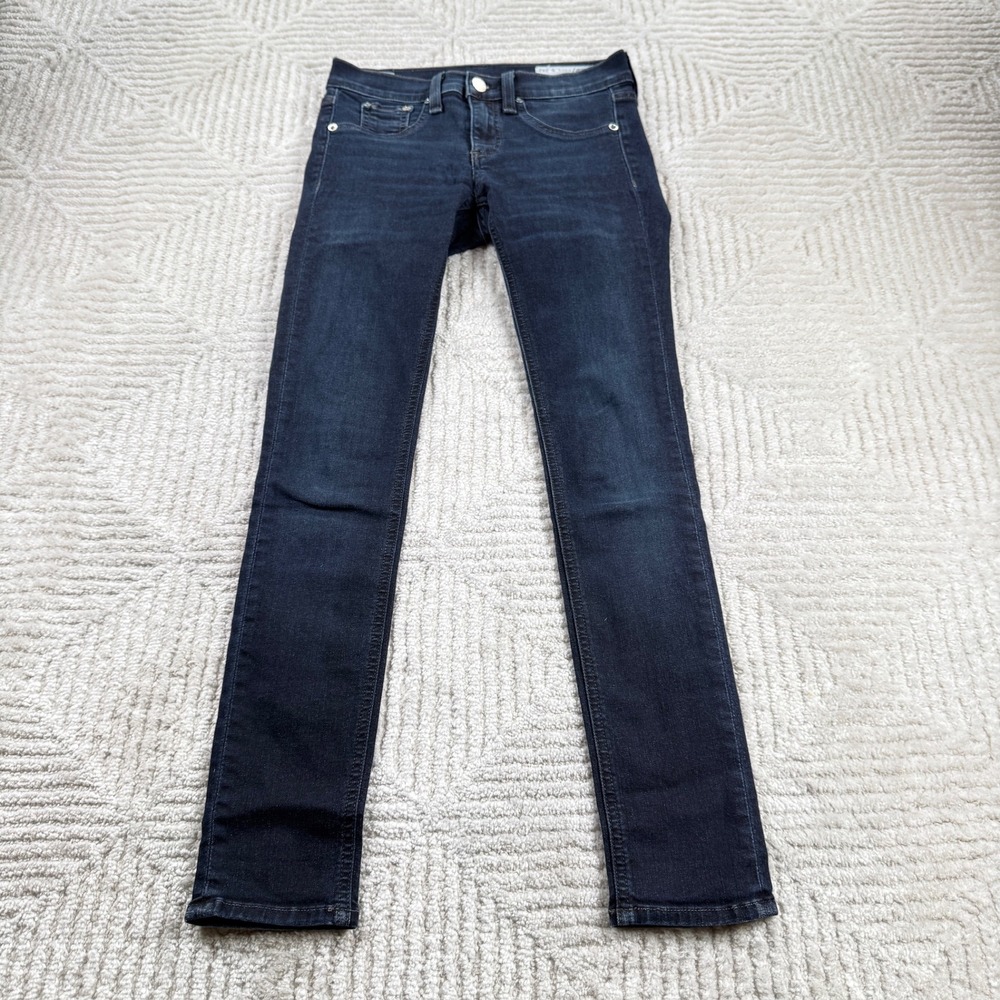 Rag & Bone Capri Jeans Women's 25 Dark Wash Indigo Skinny Stretch Denim Edgy